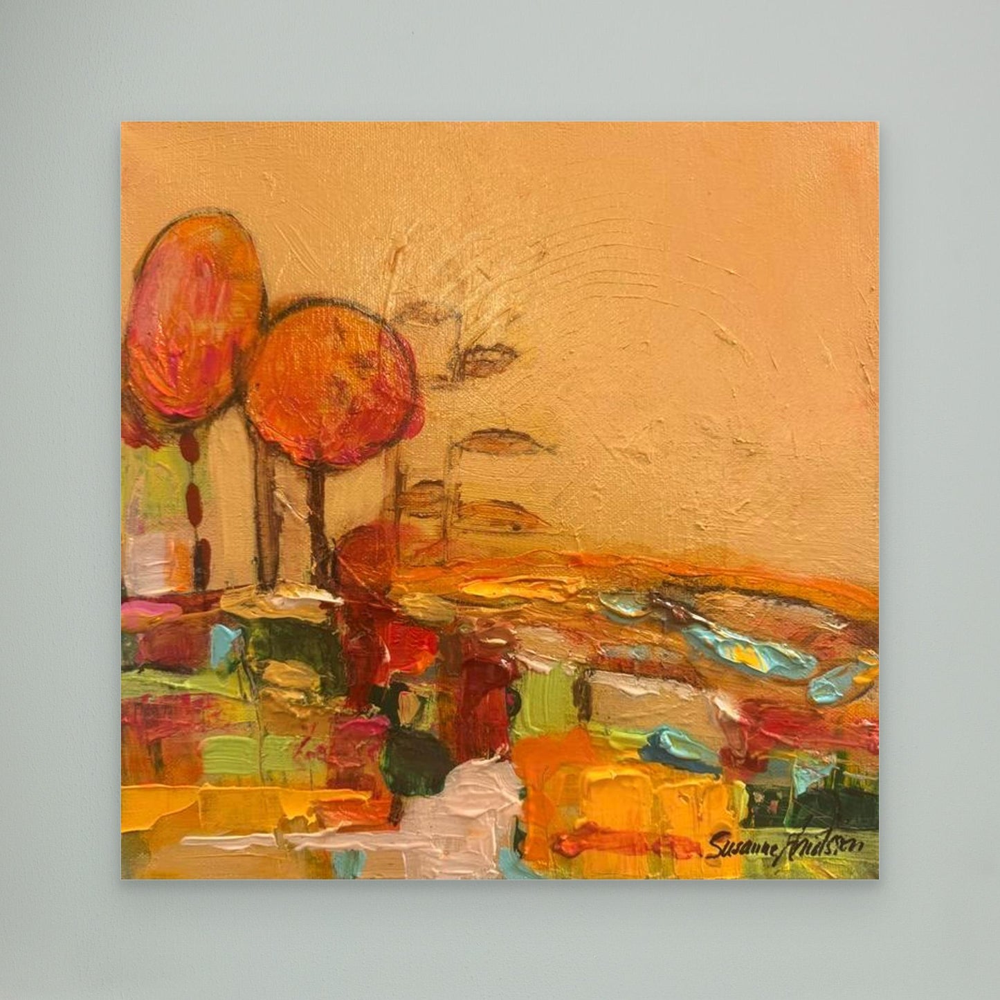 Orange - Konsttryck på canvas 