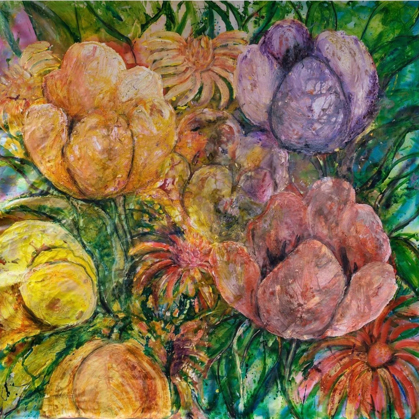 Stor tavla - Tulpaner