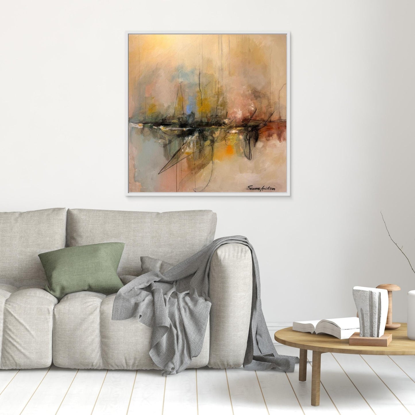 Stor canvas tavla - Braking waves