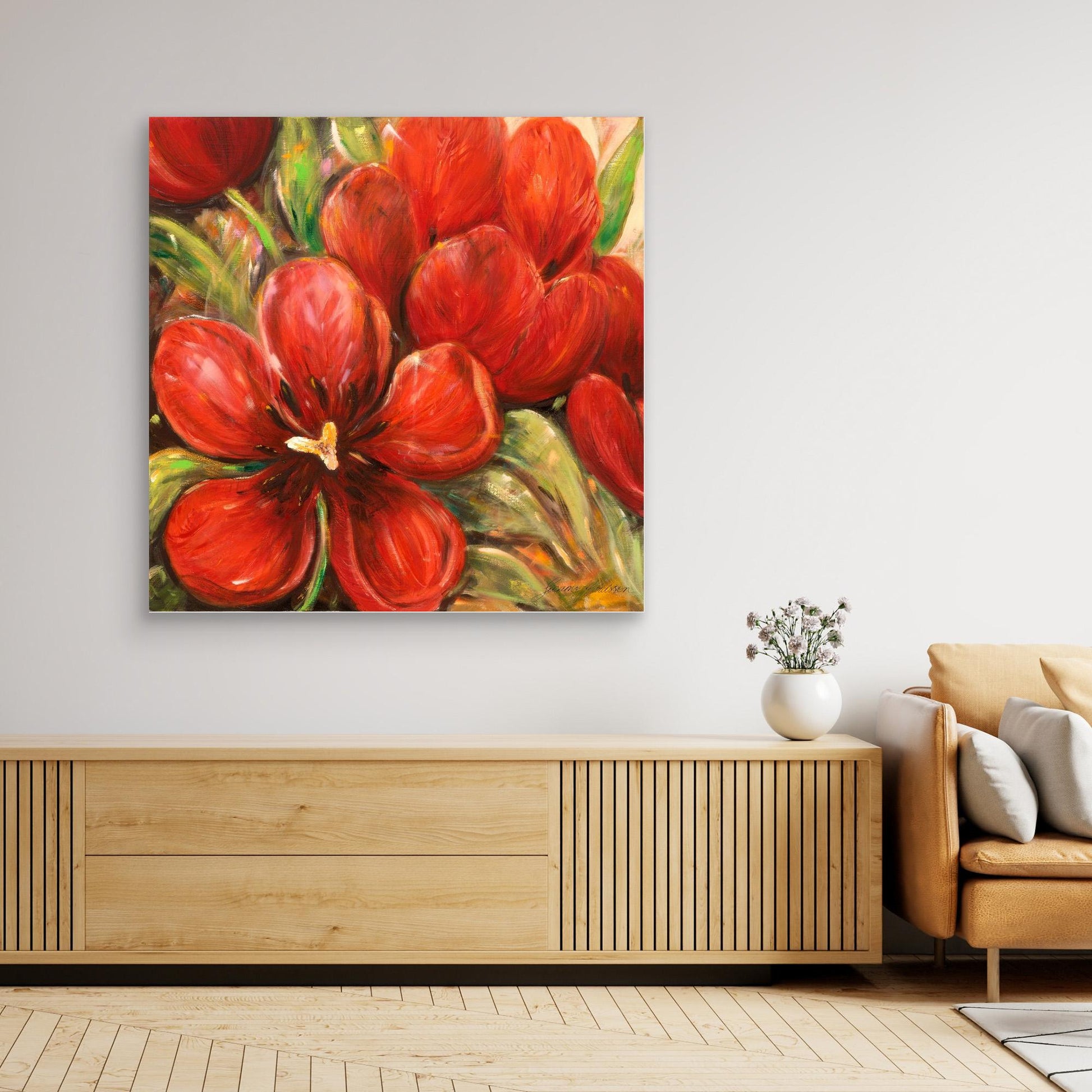 Röda tulpaner - prints on Canvas