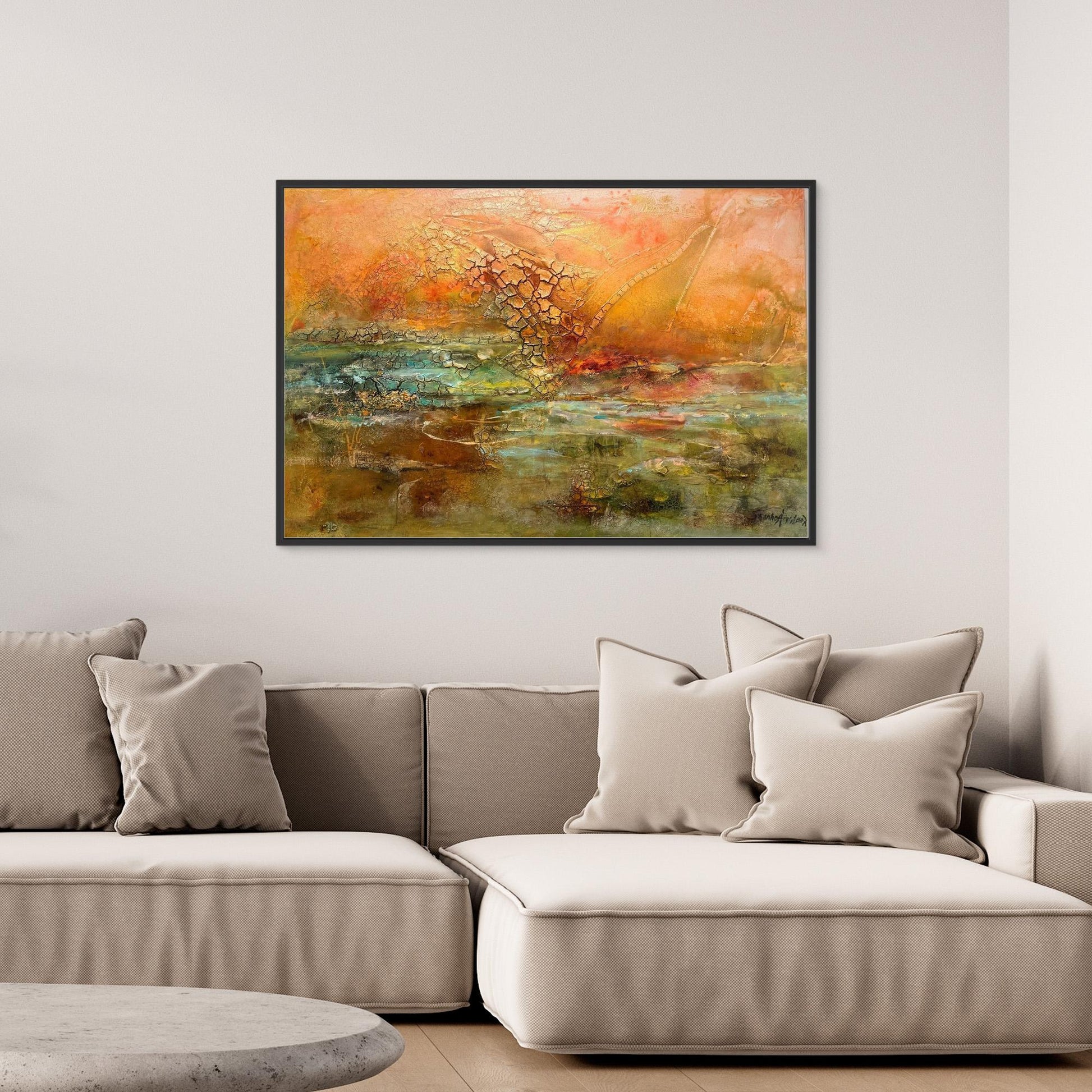 Konsttryck på canvas – Glödande Horisont 