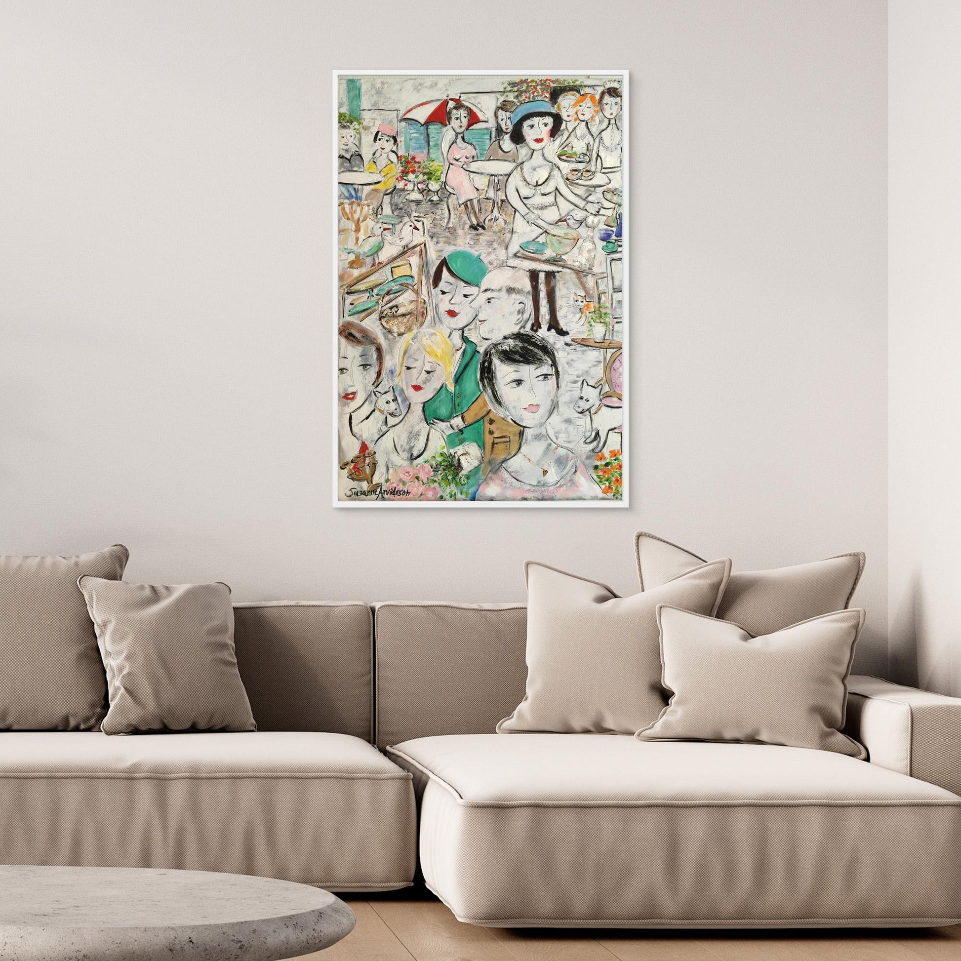 Canvas tavla - Antikmarknad