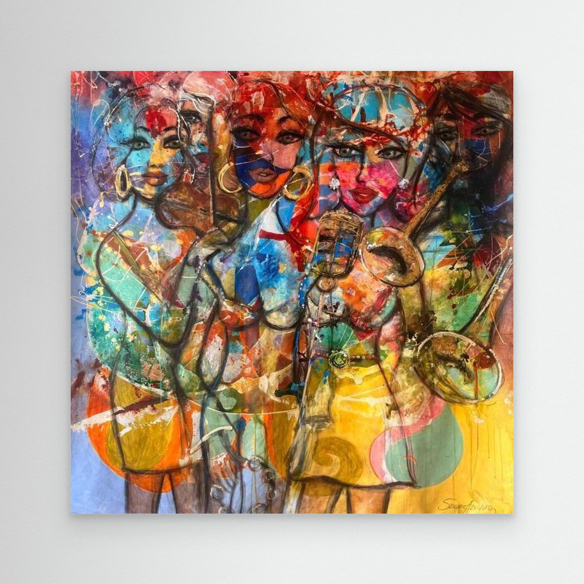 Jazz Twist - Konsttryck på Canvasduk 