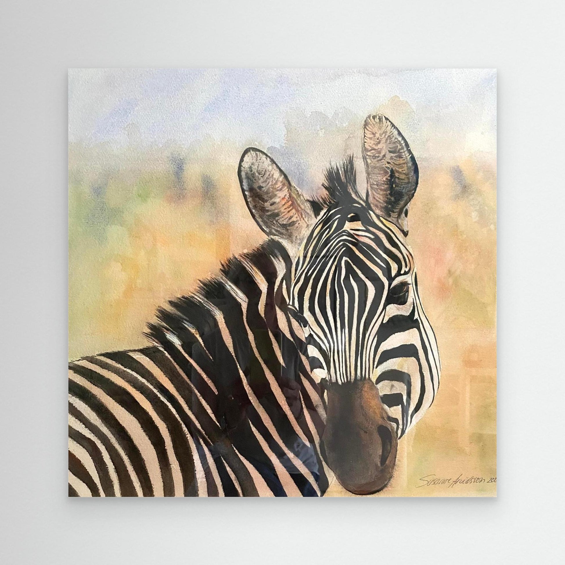 Zebra Väggkonst på Canvas – Safari Tema