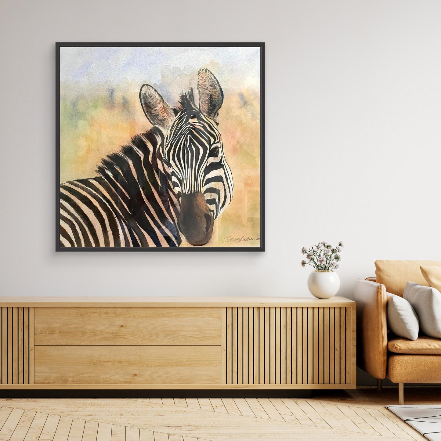 Zebra Väggkonst på Canvas – Safari Tema