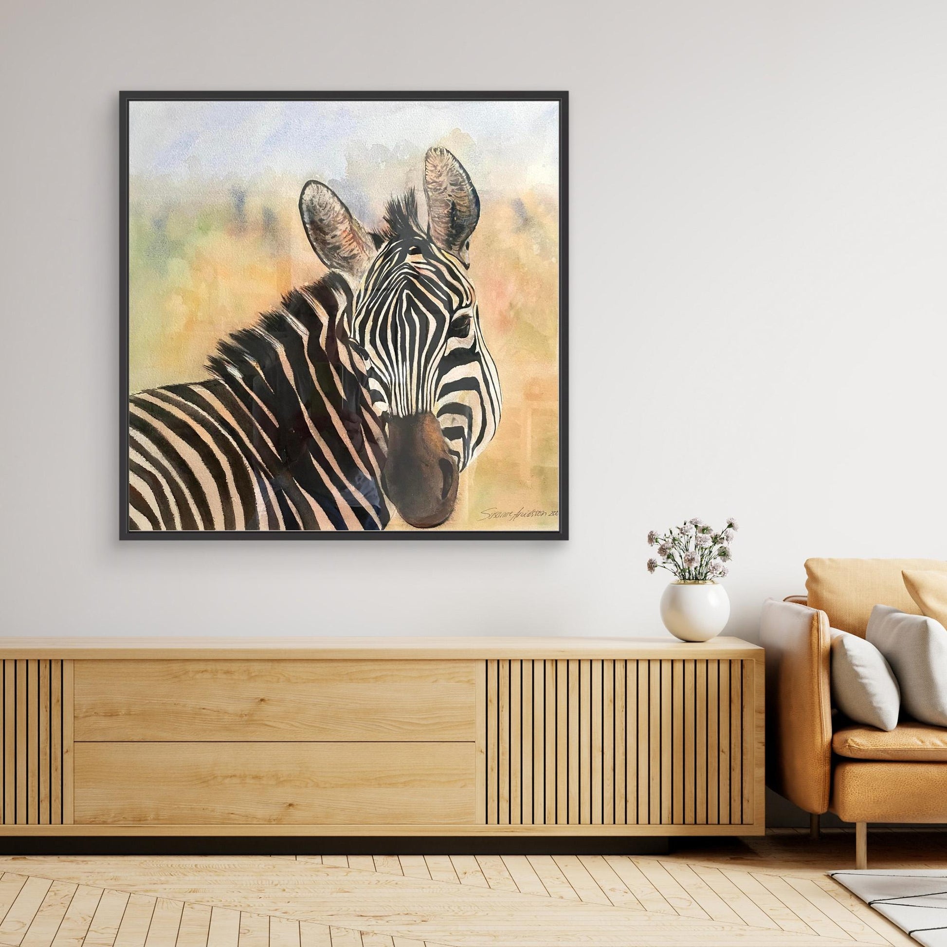 Zebra Väggkonst på Canvas – Safari Tema