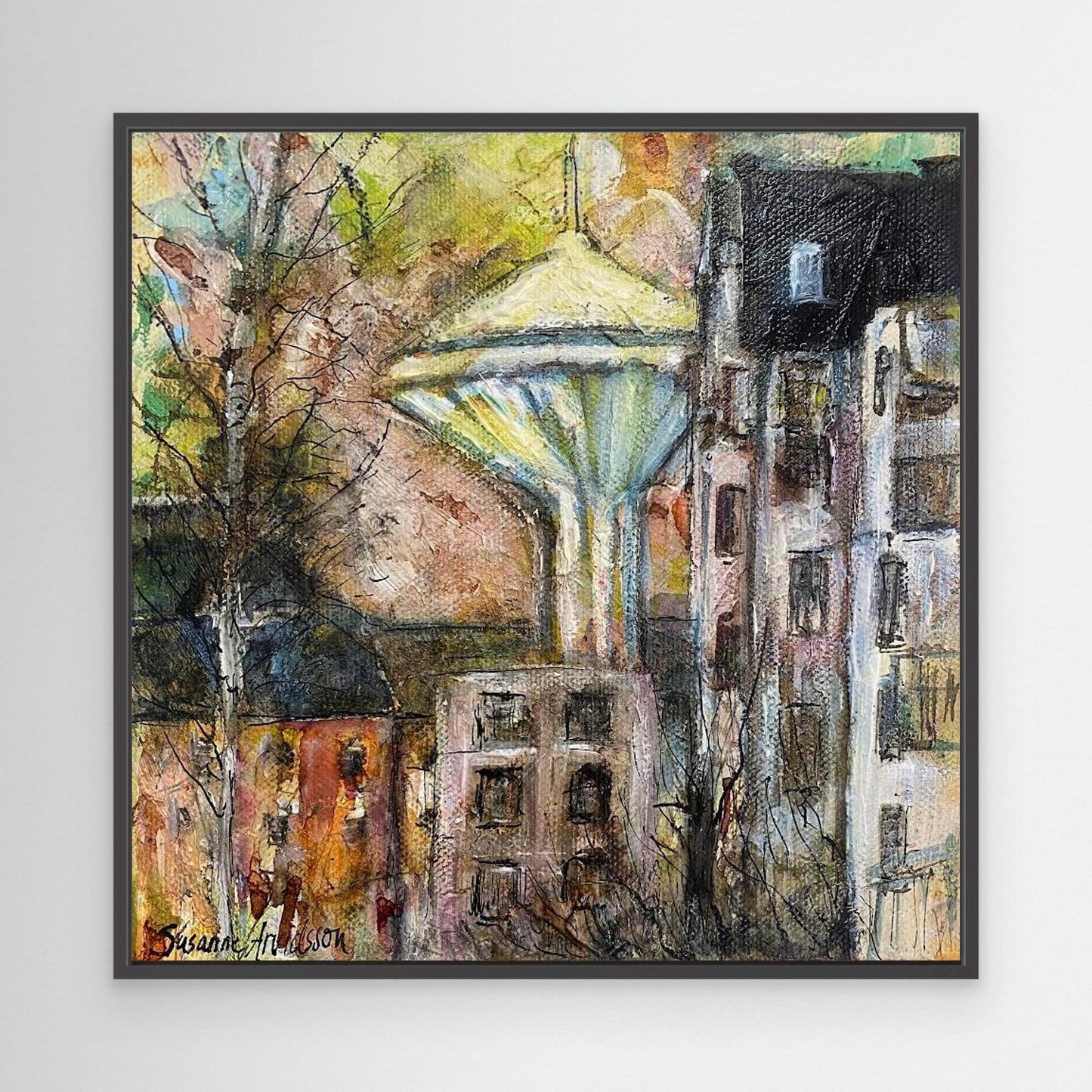 Konsttryck på canvasduk- på Svampen i Örebro