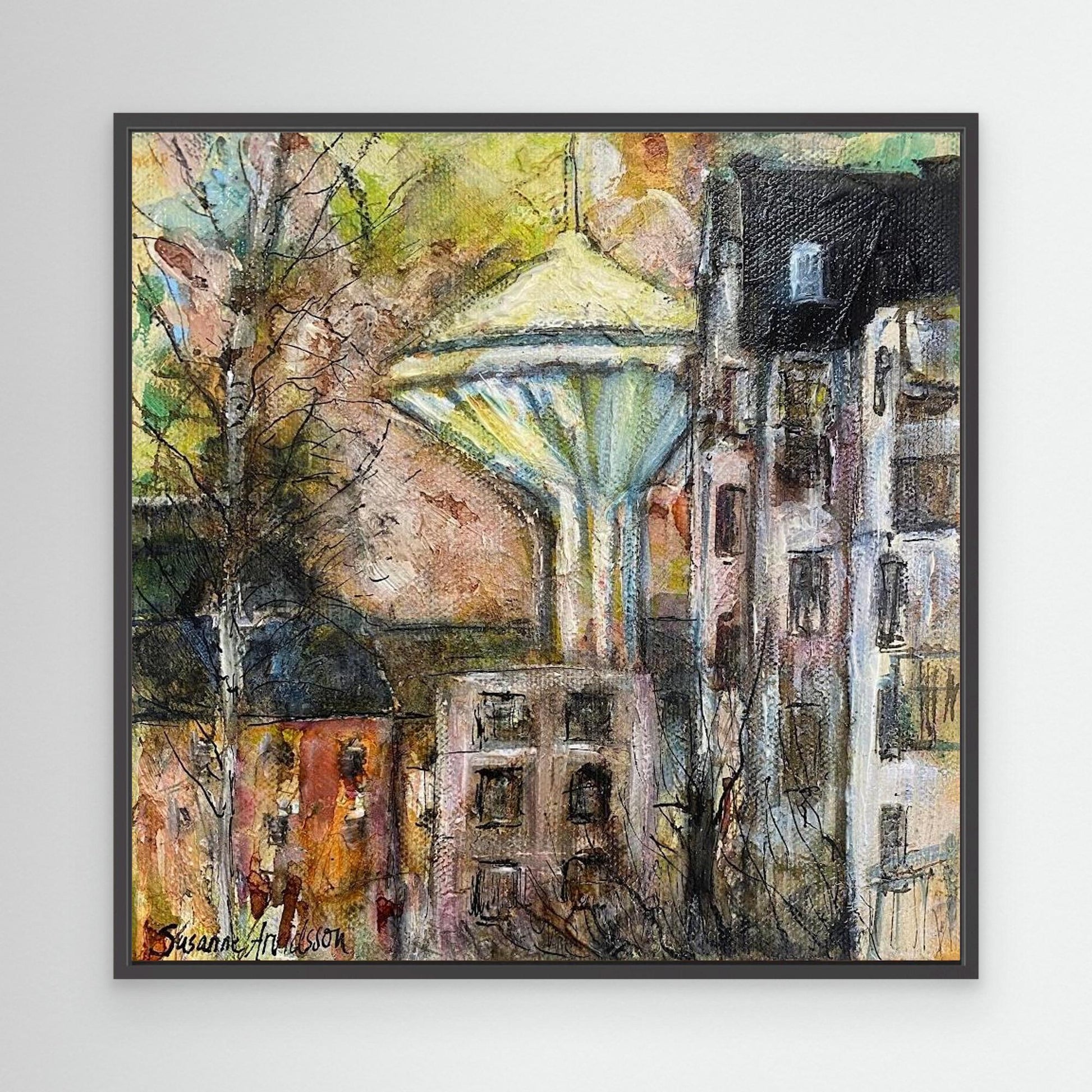 Konsttryck på canvasduk- på Svampen i Örebro