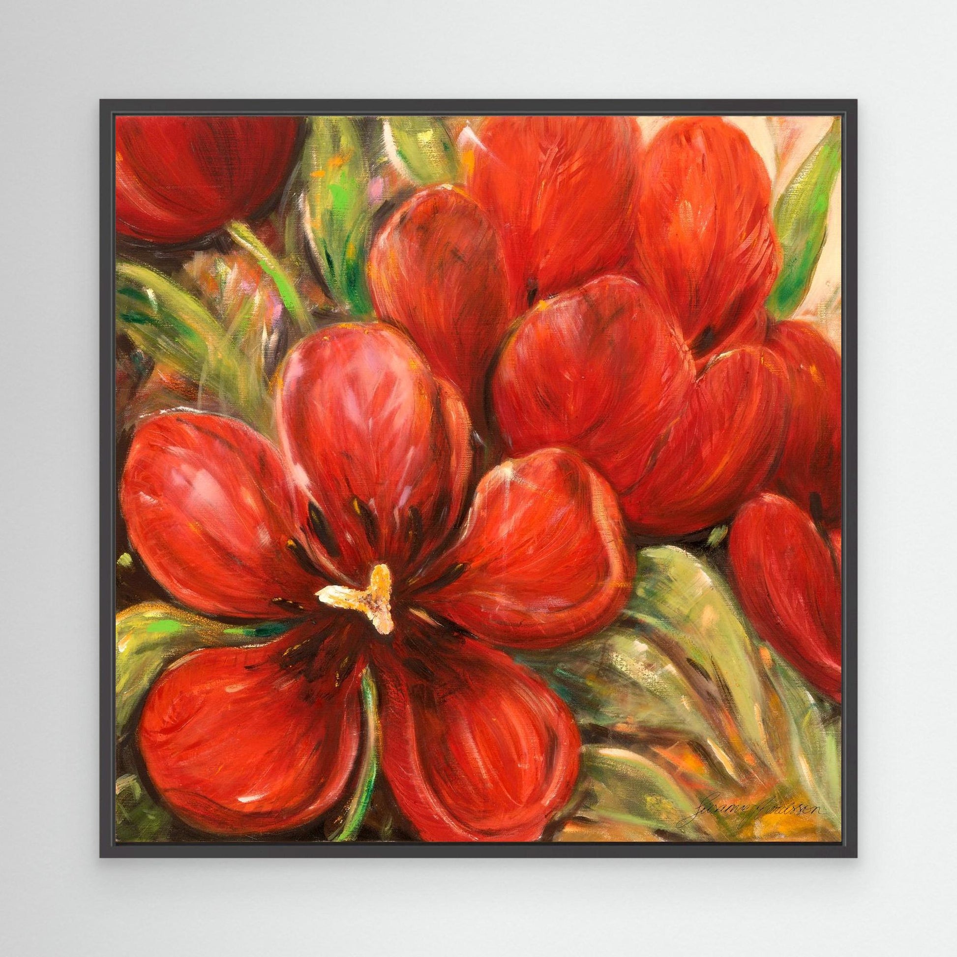 Röda tulpaner - prints on Canvas