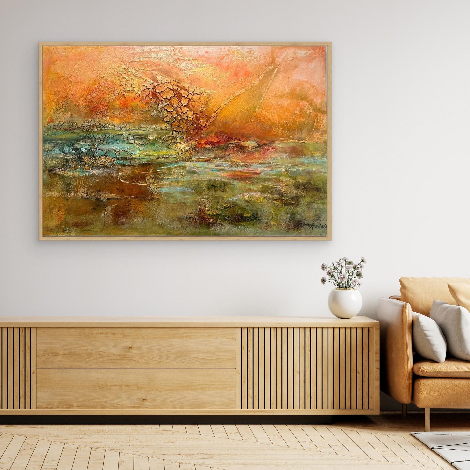 Konsttryck på canvas – Glödande Horisont 