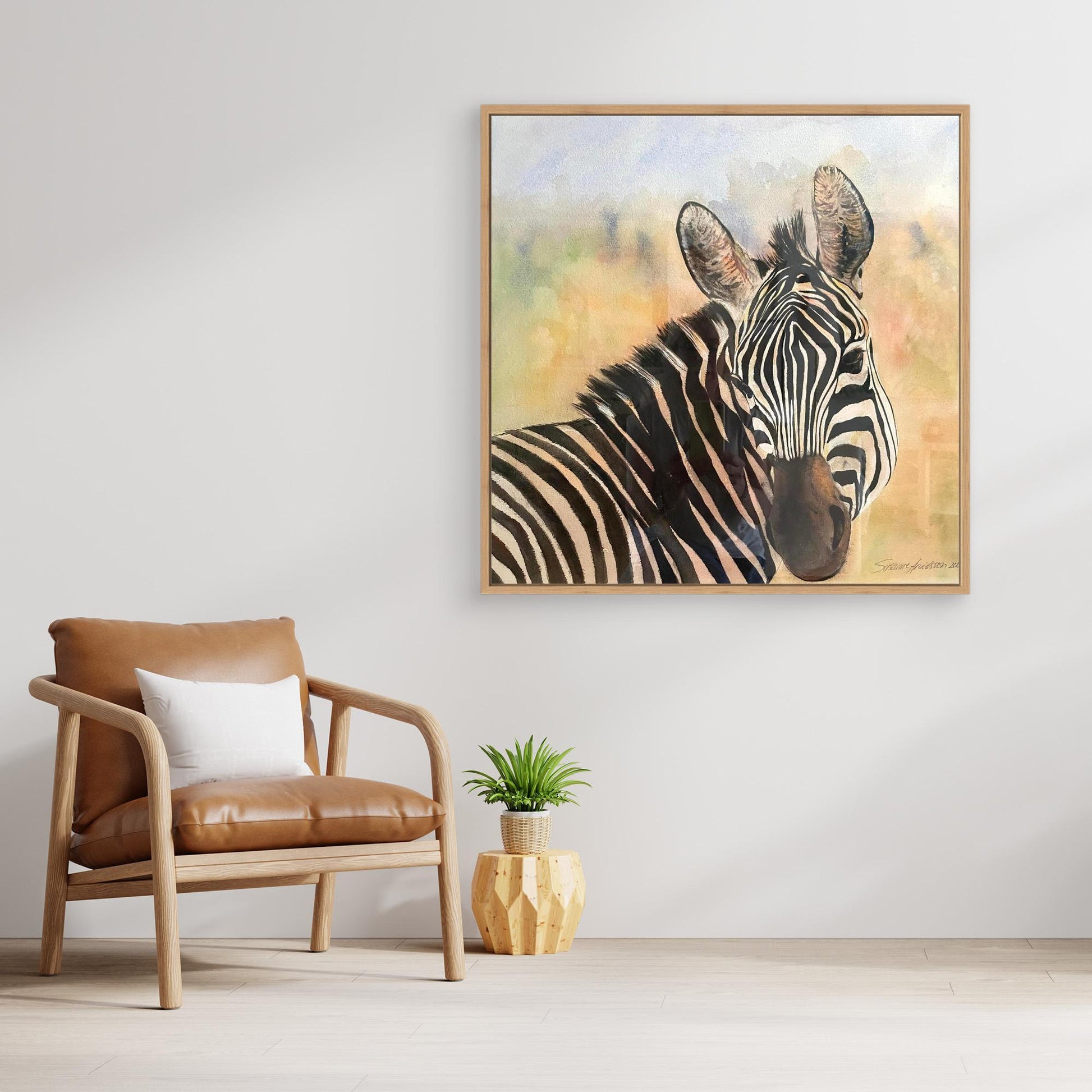 Zebra Väggkonst på Canvas – Safari Tema