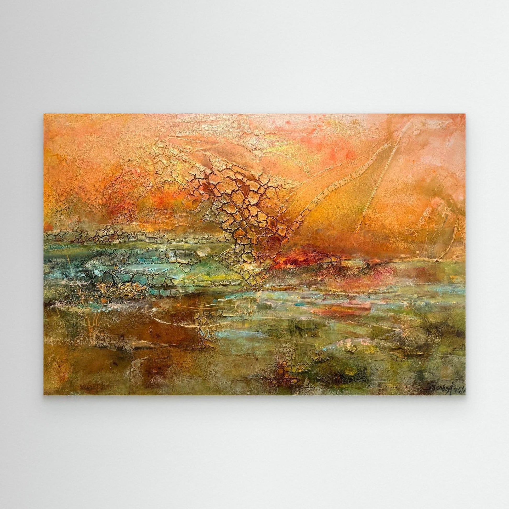 Konsttryck på canvas – Glödande Horisont 