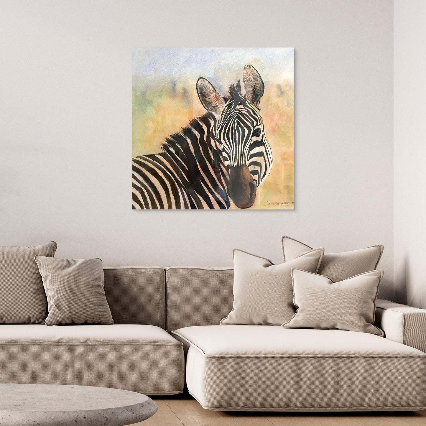 Zebra Väggkonst på Canvas – Safari Tema