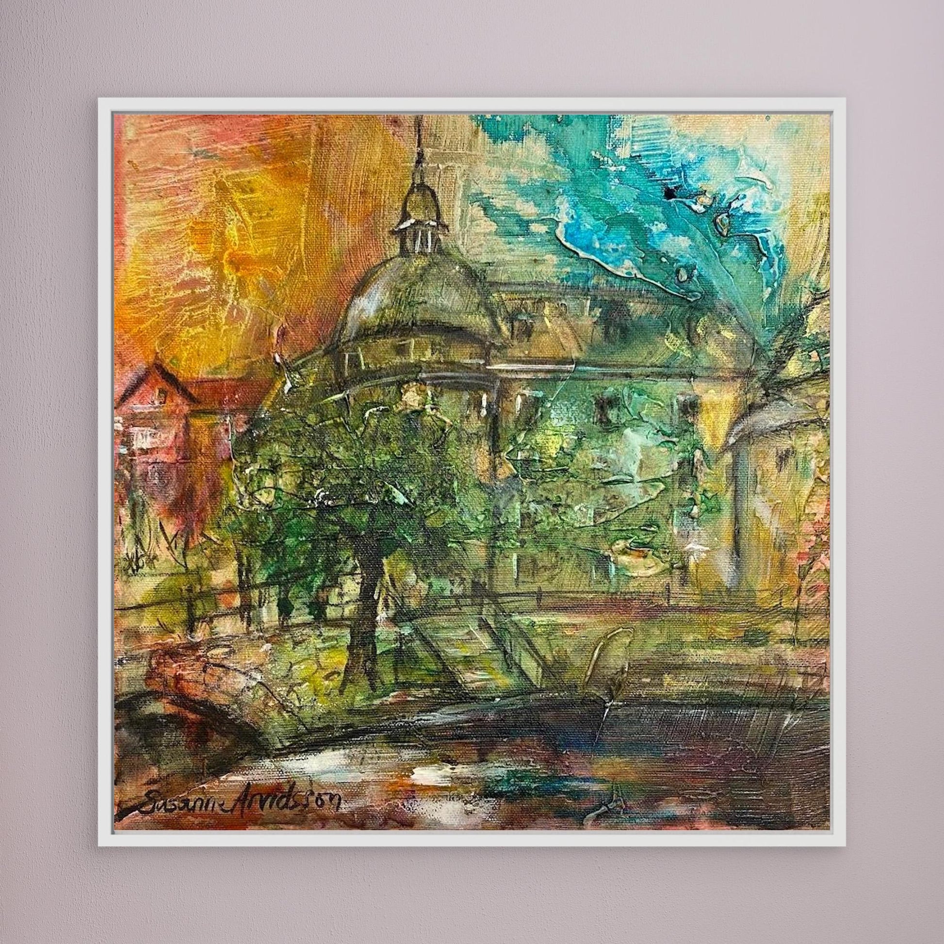 Konsttryck på canvasduk - Örebro slott