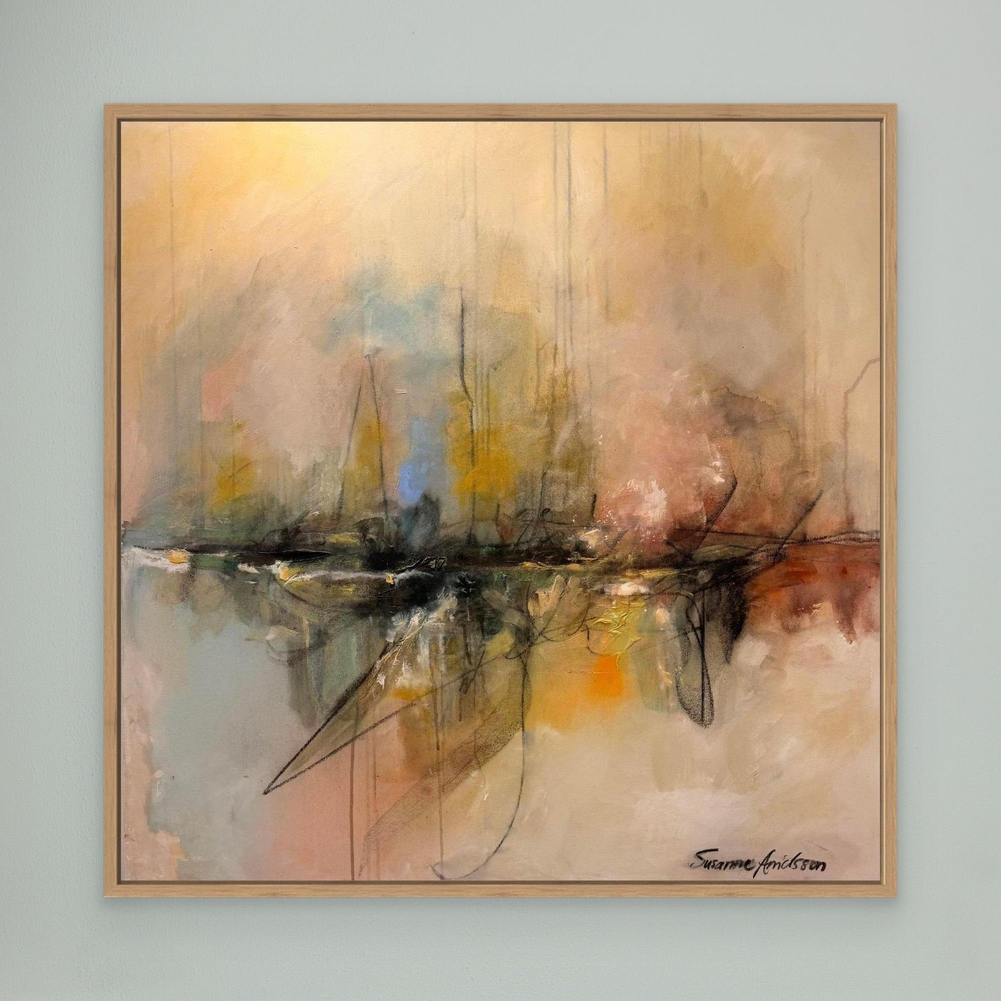 Stor canvas tavla - Braking waves