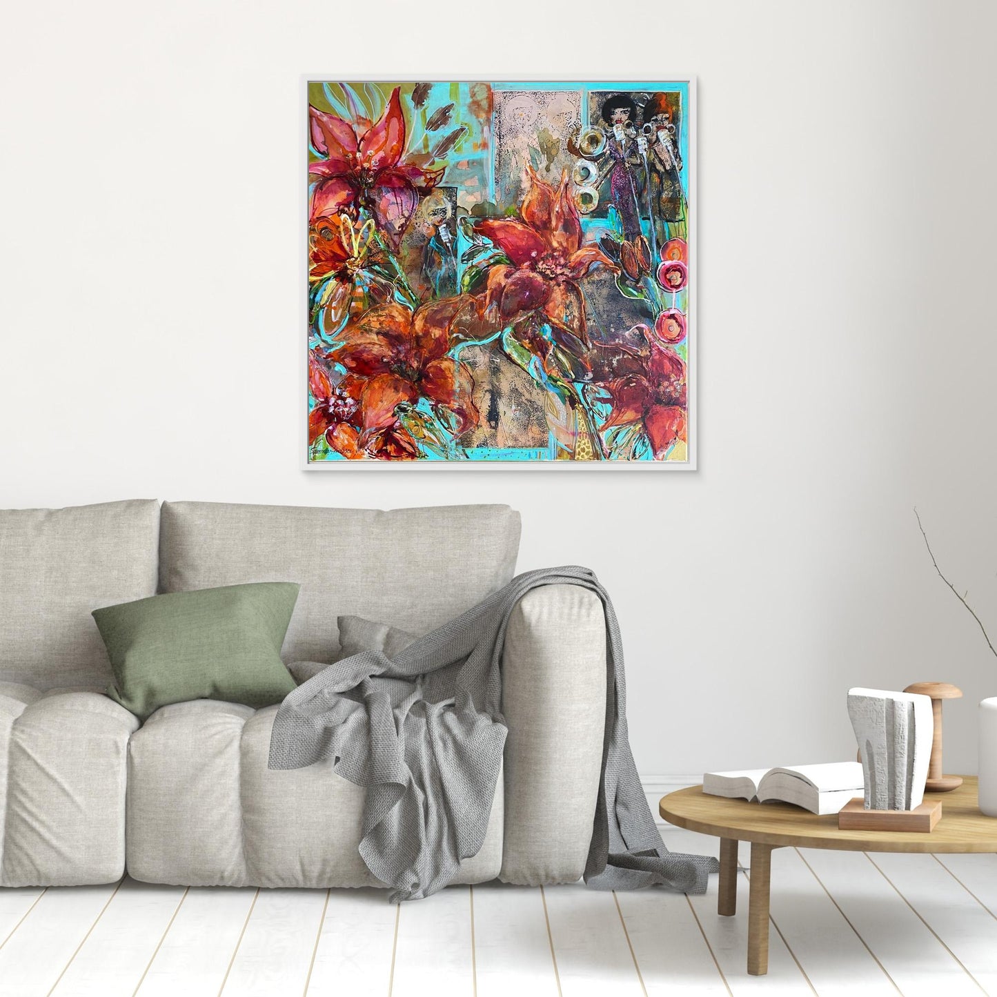 Köpa tavla – Tryck på Canvas Mystical Garden Jazz