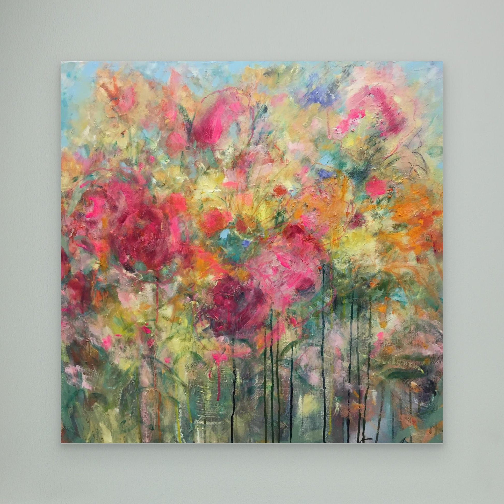Färgsprakande konsttryck på canvas